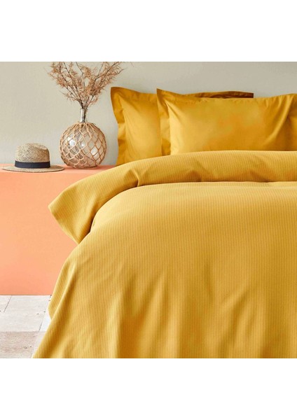 Back To Basic %100 Pamuk King Size Nevresim Takımı Açık Hardal fiyatları