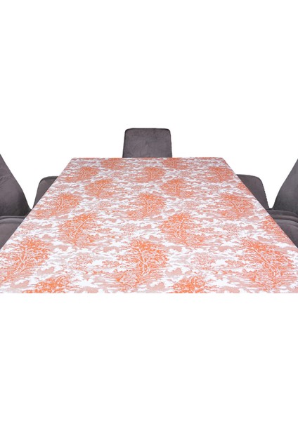 Yüksek Kaliteli Desenli 160 x 240 Masa Örtüsü Açık Kahverengi Ağırlıklı