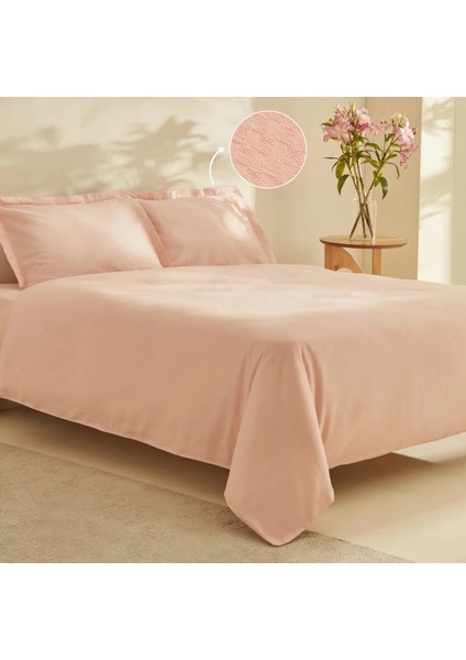 Fierra %100 Pamuk Çift Kişilik Nevresim Takımı Pudra