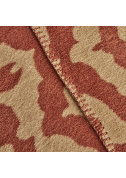 Rina Çift Kişilik Pamuklu Battaniye Terracota