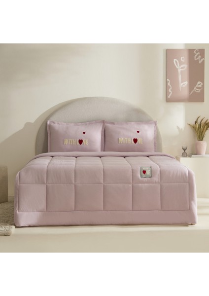 With Love Çift Kişilik Comfort Set Pembe