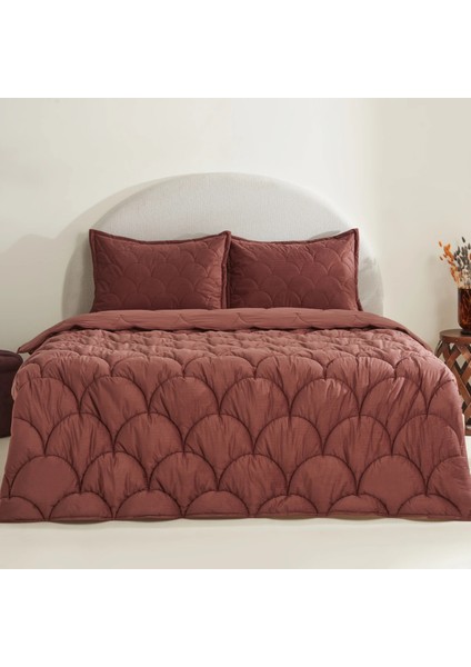 Cowrie Çift Kişilik Luxury Comfort Set Gül Kurusu