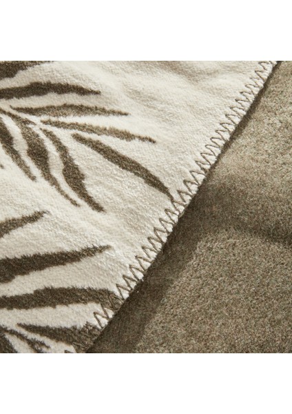 Leaf Tek Kişilik Pamuklu Battaniye Haki fırsatları