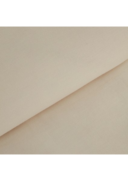 Pure Ruffle %100 Pamuk Çift Kişilik Nevresim Takımı Açık Bej