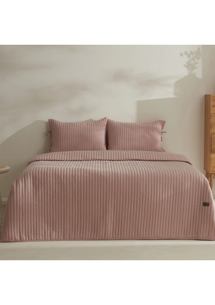 Elie Çift Kişilik Yatak Örtüsü Seti Pudra