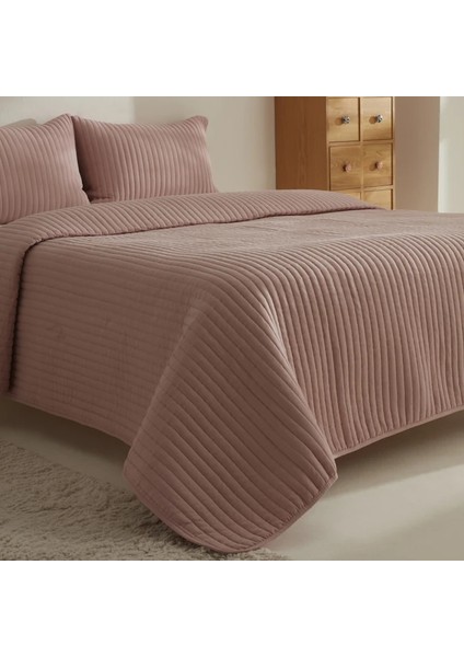 Elie Çift Kişilik Yatak Örtüsü Seti Pudra fiyatları