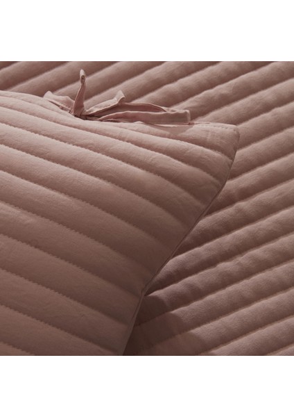 Elie Çift Kişilik Yatak Örtüsü Seti Pudra