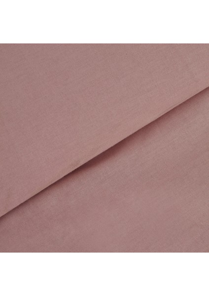 Pure Ruffle %100 Pamuk Çift Kişilik Nevresim Takımı Pudra