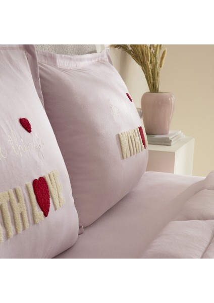 With Love Çift Kişilik Comfort Set Pembe