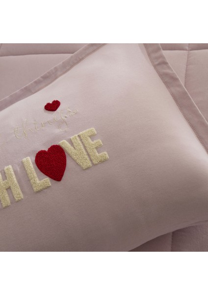 With Love Çift Kişilik Comfort Set Pembe