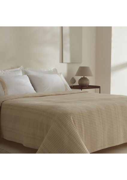 White Collection Delisa %100 Pamuk Keten Çift Kişilik Pike Takımı Krem fiyatları