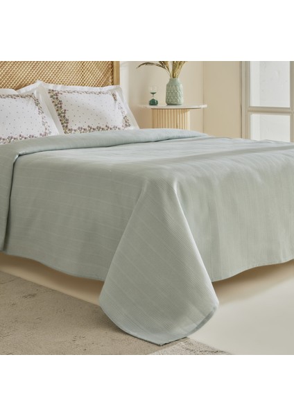 Roshell %100 Pamuk Tek Kişilik Pike Takımı Adaçayı fiyatları