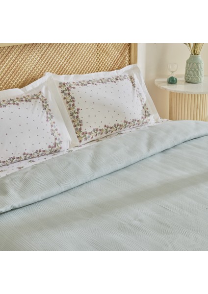 Roshell %100 Pamuk Tek Kişilik Pike Takımı Adaçayı