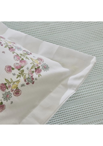 Roshell %100 Pamuk Tek Kişilik Pike Takımı Adaçayı