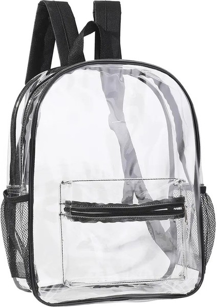 Pvc Sırt Çantası Şeffaf Depolama Çantası Işe Gidiş Öğrenci Sırt Çantası Anti Kiralanma ve Su Geçirmez Unısex Şeffaf Çanta Organizatörü Bagcolor: Siyah (Yurt Dışından)