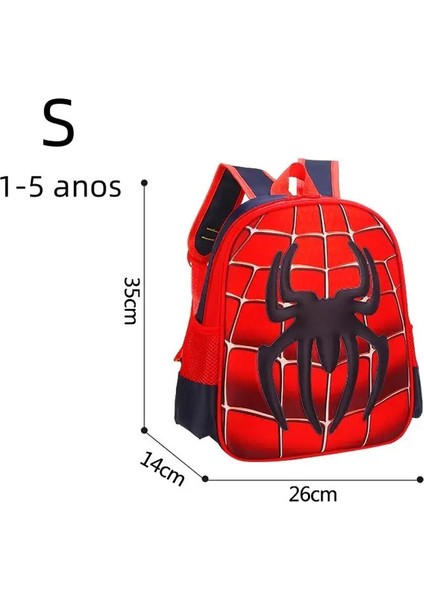Spider King Kids Sırt Çantası: 2-16 Yıllık Kilo: Tam Kırmızı S Için Su Geçirmez Naylon Büyük Kapasite (Yurt Dışından)
