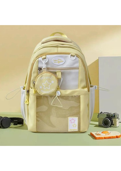 Kadınlar Ita Çanta Su Geçirmez Kawaii Sırt Çantası Açık Pencere Sırt Çeki Teen Girls Lolita Omuz Bagcolor: Sarı (Yurt Dışından)