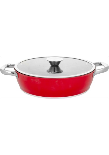 Trendy İnduction Prestige 28 Cm Basık Tencere - Kırmızı fiyatları
