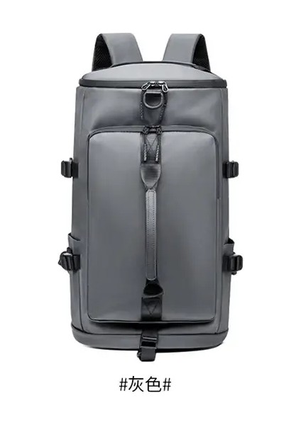 Su Geçirmez Büyük Kapasiteli Sırt Çantası Çok Fonksiyonlu Bisiklet Motosiklet Kask Çantası Binici Motosiklet Spor Yürüyüş Seyahat Sırt Çantası Renk: Gri (Yurt Dışından)