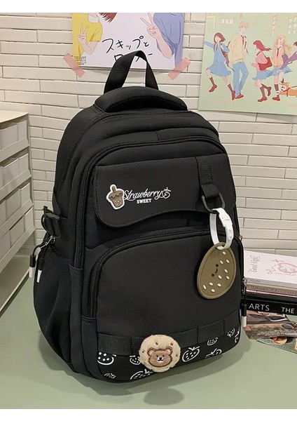 Yeni Stil Ilköğretim Okulu Öğrenci Sırt Çantaları. Kızlar Için Çift Darbeli Sırt Çantaları. Suya Dalıdırlar. Bulut Temalı Sticolor: Pembe/boyut: 15 Inç (Yurt Dışından)