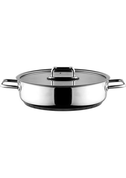 Colombus Metal Kulp Cam Kapak Basık Tencere - 24 cm