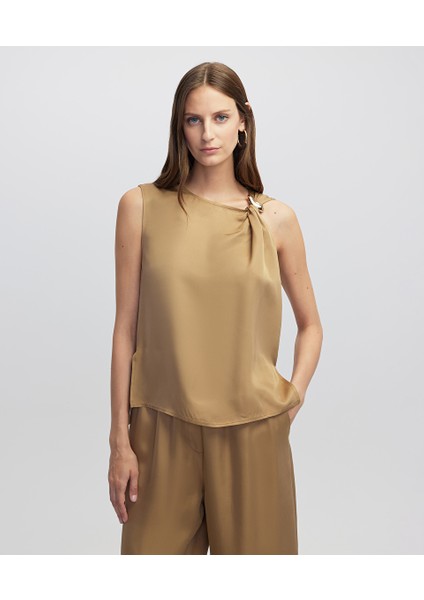 Kumaş Mix Aksesuarlı Bluz IW6250006045003