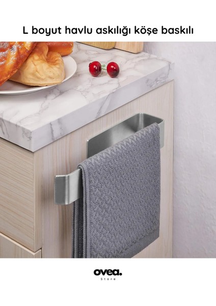 2 Li Set / Paslanmaz Çelik Havluluk ve Tuvalet Kağıtlığı / Yapışkanlı Tasarım / 26 Cm-18 cm fırsatları