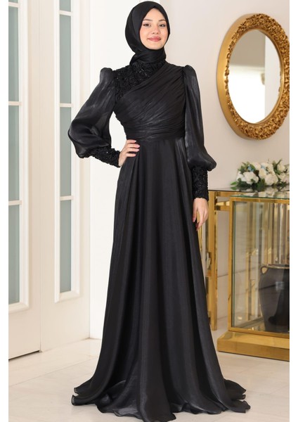 Yağmur Tesettür Abiye Siyah
