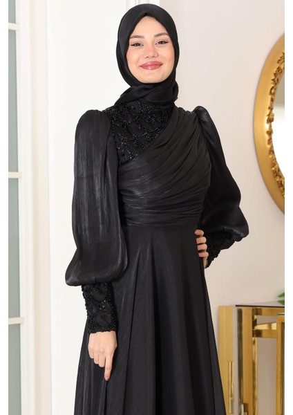 Yağmur Tesettür Abiye Siyah fiyatları