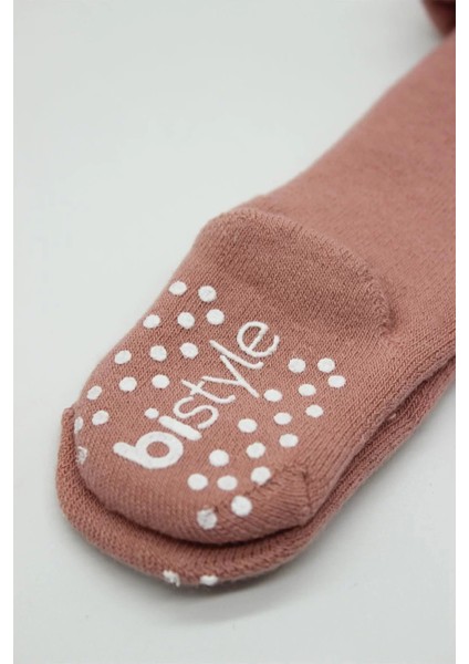 Tekli Kaymaz Mix Havlu Külotlu Çorap Pudra modelleri