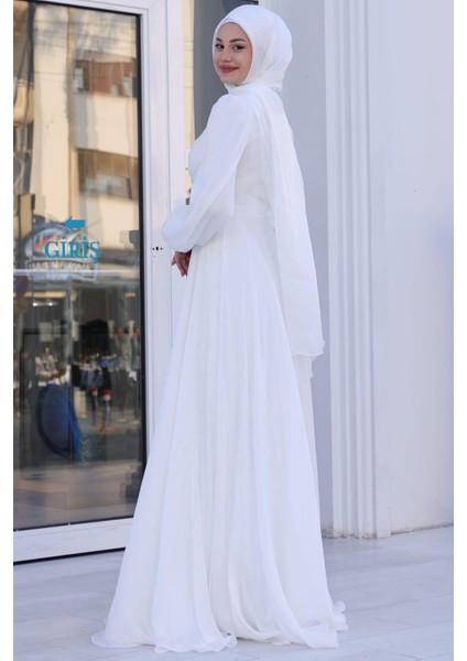 Bahar Tesettür Abiye Ekru fırsatları