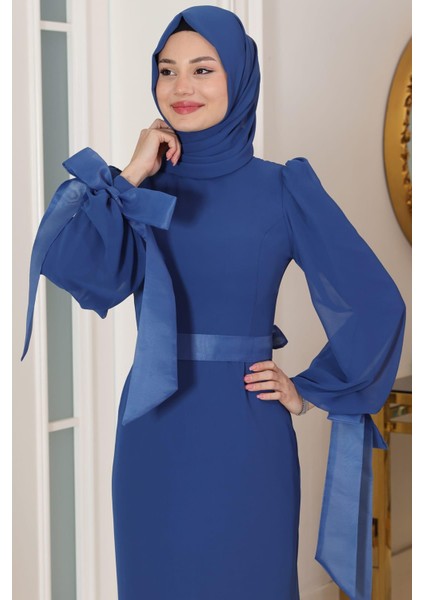 Firuze Tesettür Abiye Indigo fiyatları