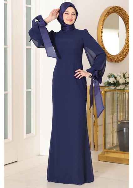 Firuze Tesettür Abiye Lacivert fiyatları