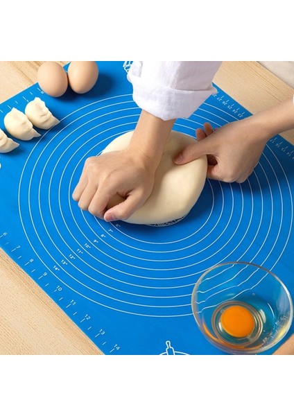 40*50 cm Silikon Ölçekli Kullanımı Kolay Hamur Açma Matı Ekmek Mantı Makarna Hamuru Yoğurma Matı fırsatları