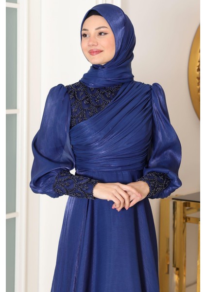 Yağmur Tesettür Abiye Lacivert fiyatları