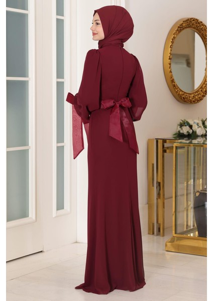 Firuze Tesettür Abiye Bordo fırsatları