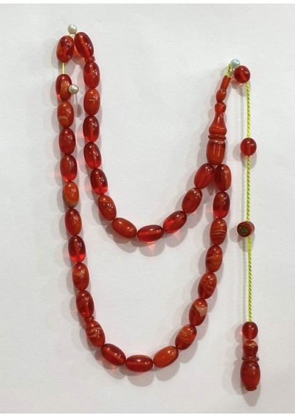 Sıkma Kehribar Beyzi Modeli Usta Işçilik Tespih