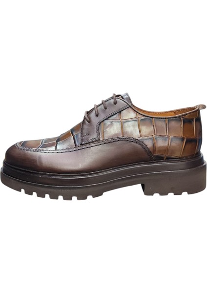 Yüksek Taban Erkek Ayakkabı Kahverengi