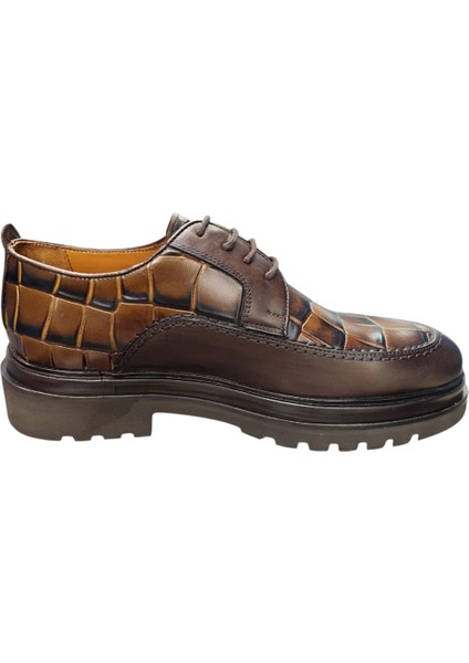 Yüksek Taban Erkek Ayakkabı Kahverengi modelleri