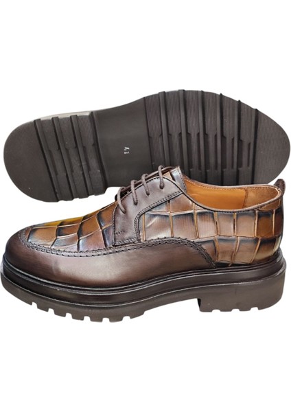 Yüksek Taban Erkek Ayakkabı Kahverengi indirimleri