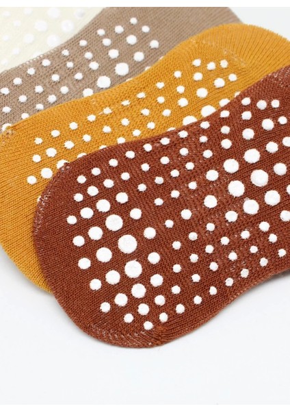 6'lı Sneakers Kaymaz Penye Çorap BS20102 Toprak fırsatları
