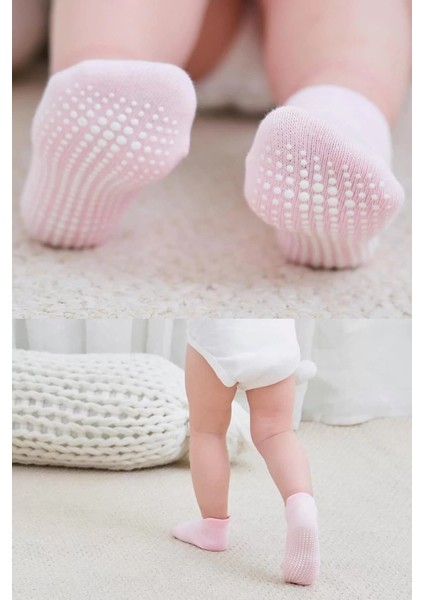 6'lı Sneakers Kaymaz Penye Çorap BS20102 Gül Kurusu indirimleri