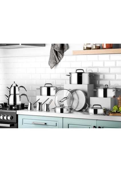 Studio Prestige 20 Parça Cam Kapak İdeal Çelik Çeyiz Seti