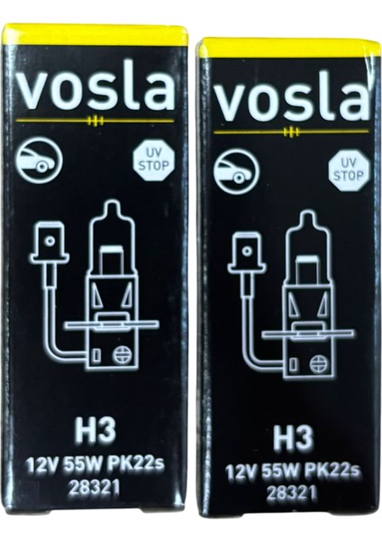 Sis Ampulü H3 Kablolu 12V 55W Alman Malı 2 Adet Fiyatıdır