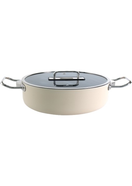 Colombus Crystal Metal Kulp Cam Kapak Kısa Tencere - 24 Cm fiyatları