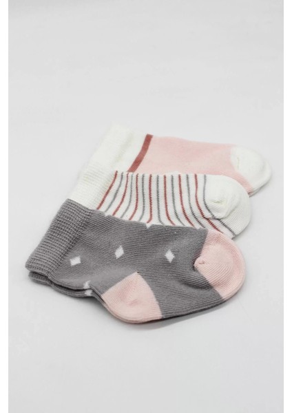 3'lü Penye Kız Soket Çorap BS10112 Gri fırsatları