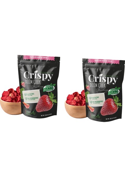 Dondurularak Kurutulmuş Çilek Dilimleri 20 gr 2'li Paket