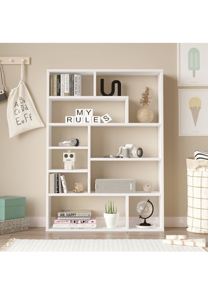 Keemon Kitaplık 124CM Sepet-Beyaz Kee1-Sw fiyatları