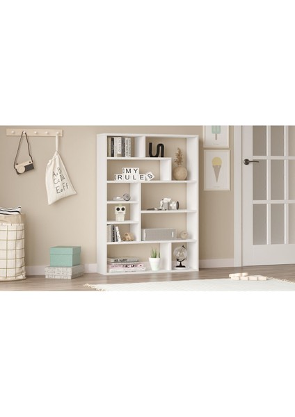 Keemon Kitaplık 124CM Sepet-Beyaz Kee1-Sw modelleri