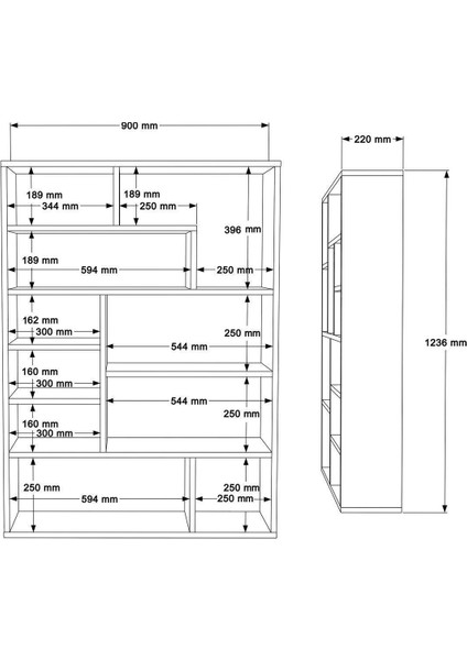 Keemon Kitaplık 124CM Sepet-Antrasit Kee1-Sa indirimleri